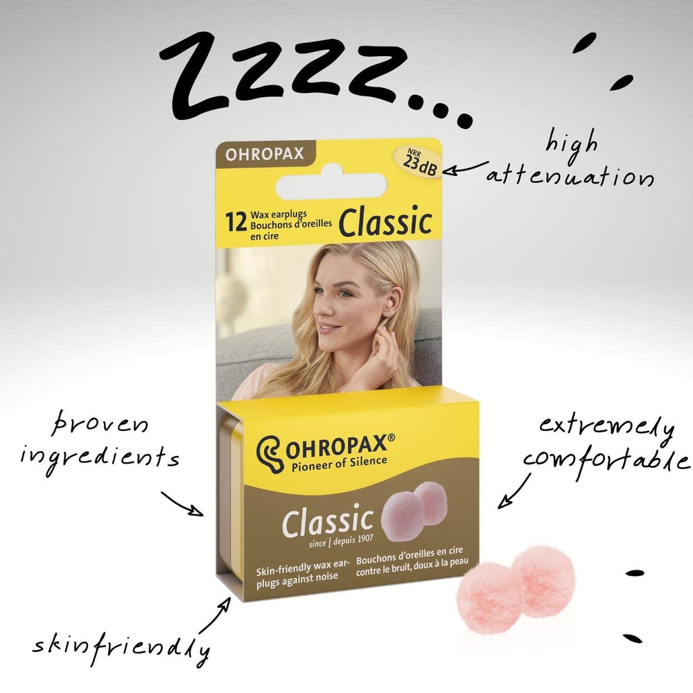 OHROPAX estuche transparente para llevar tapones fácilmente