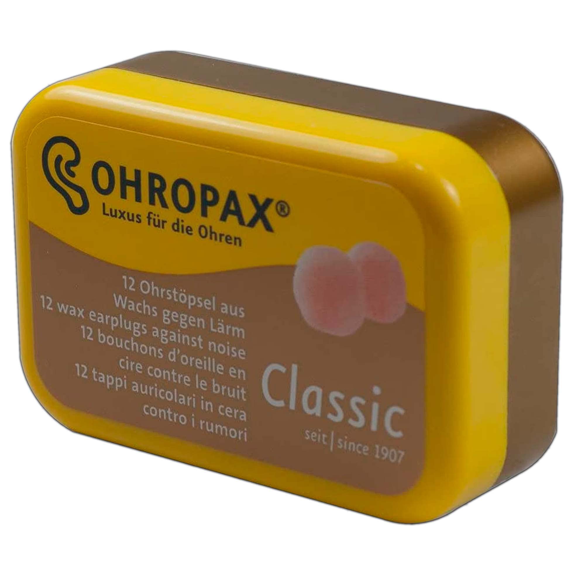 Ohropax plugs used during sleep for a calm, restful night
