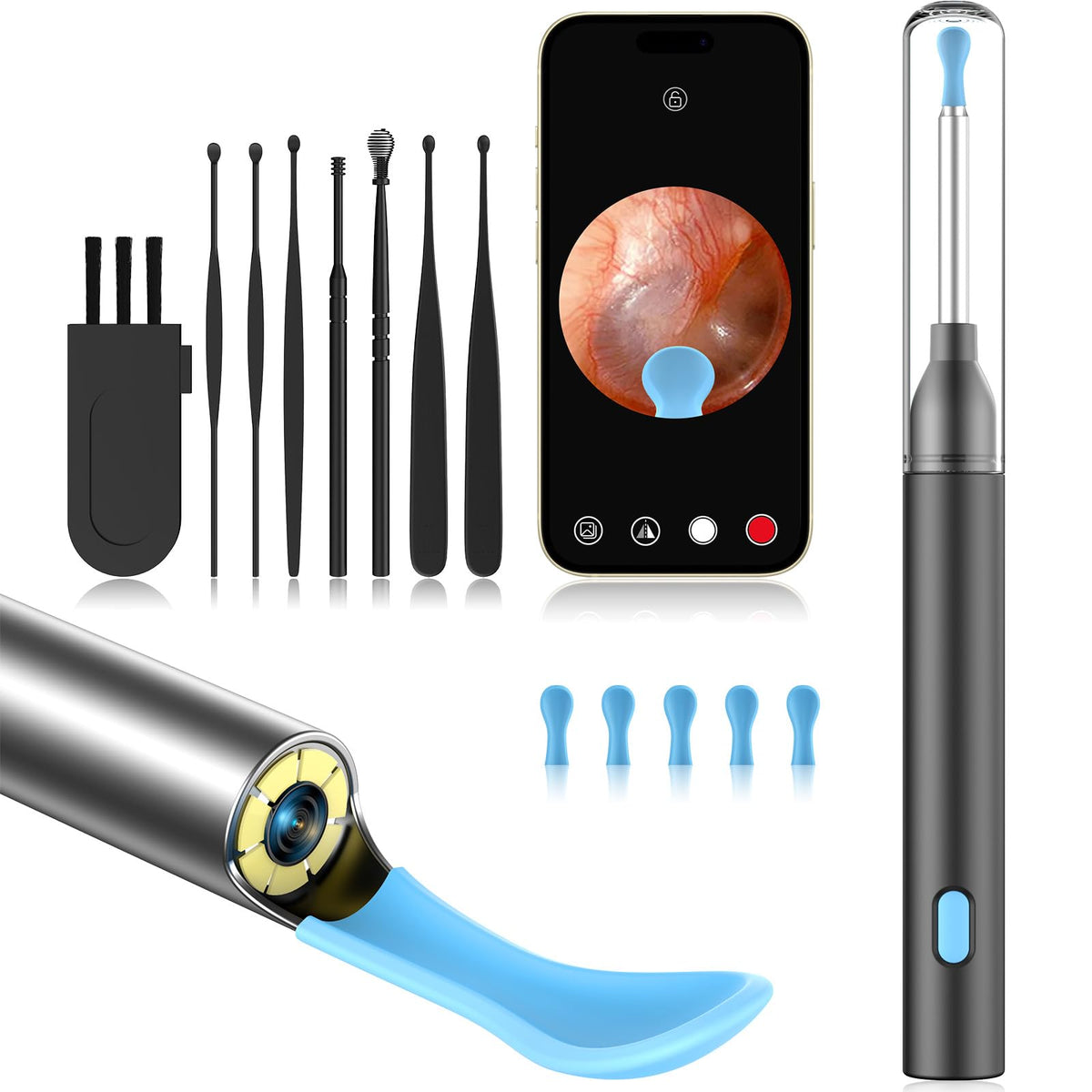 OHYAPI ear camera 1080p view reveals canal details for safer inspection
