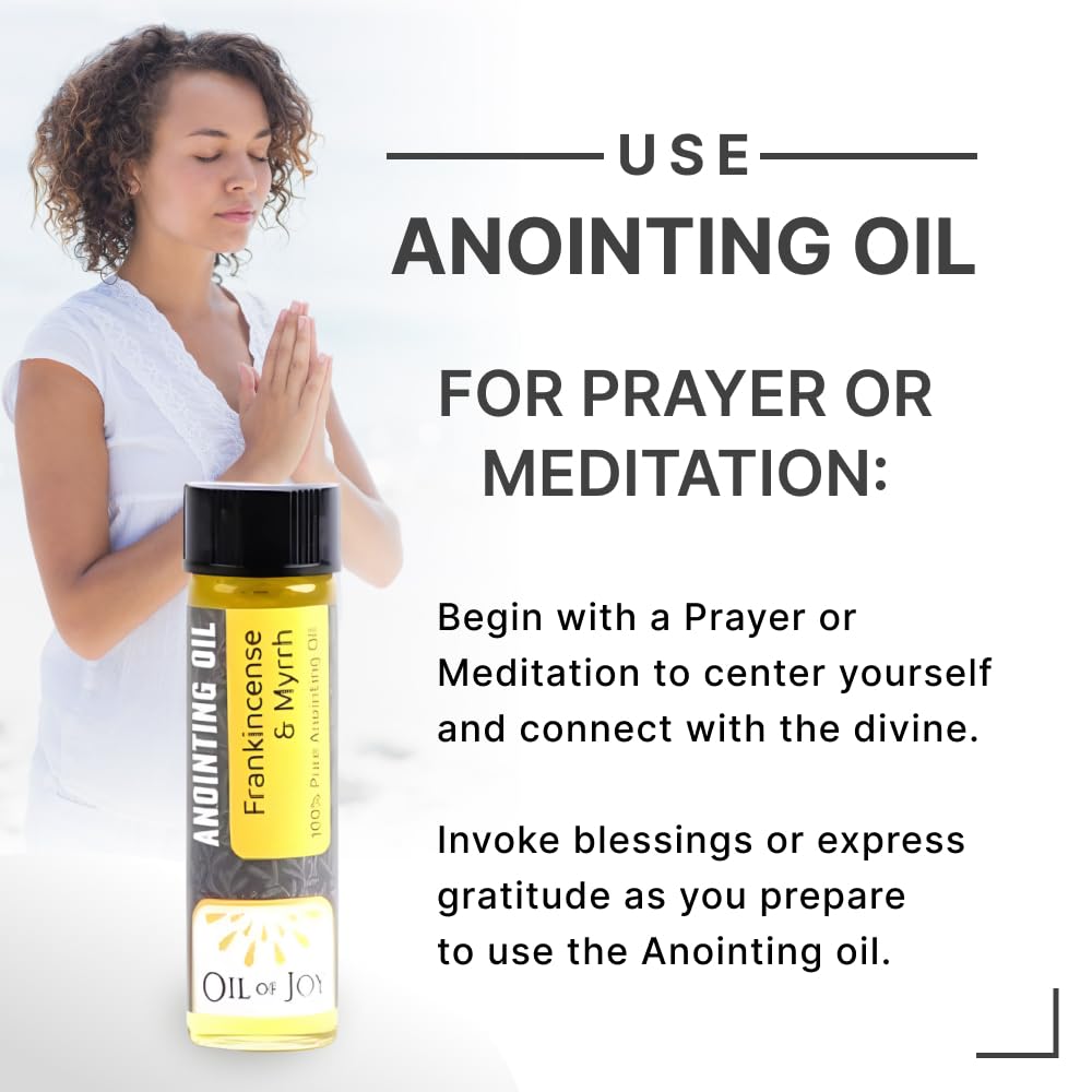 Oil Of Joy anointing oil bottle cap shown, leak-proof packaging supports easy, mess-free use.