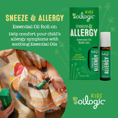 Oilogic roll-on being applied behind the ears for quick, convenient use