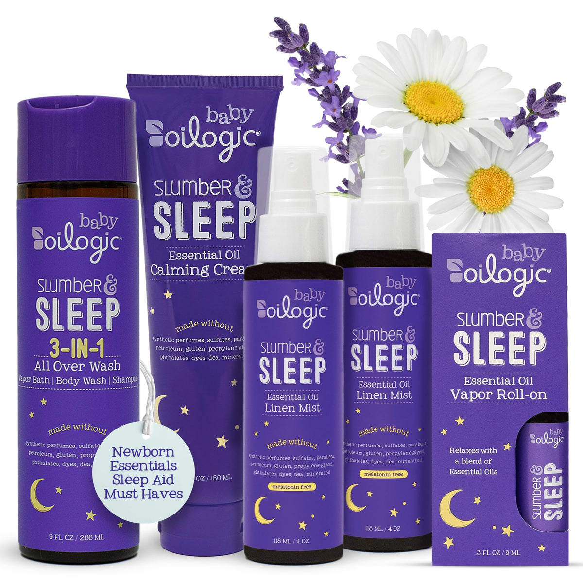 Oilogic Slumber & Sleep All Over Wash bottle for gentle baby cleansing