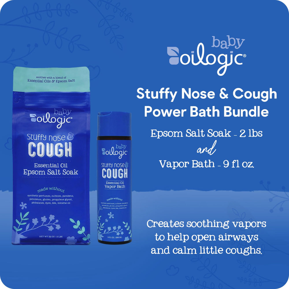 Oilogic Stuffy Nose & Cough Epsom Salt bag for a calming bath soak