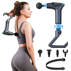 OILSAO 3in1 detachable massage gun with extension handle targets back and shoulders for deep tissue relief.