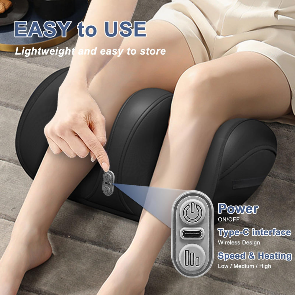 Oioll deep tissue massage rollers kneading arches and soles.