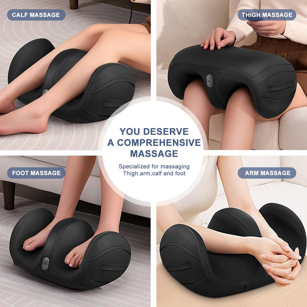Oioll foot and calf massager covering feet and calves for relaxation.
