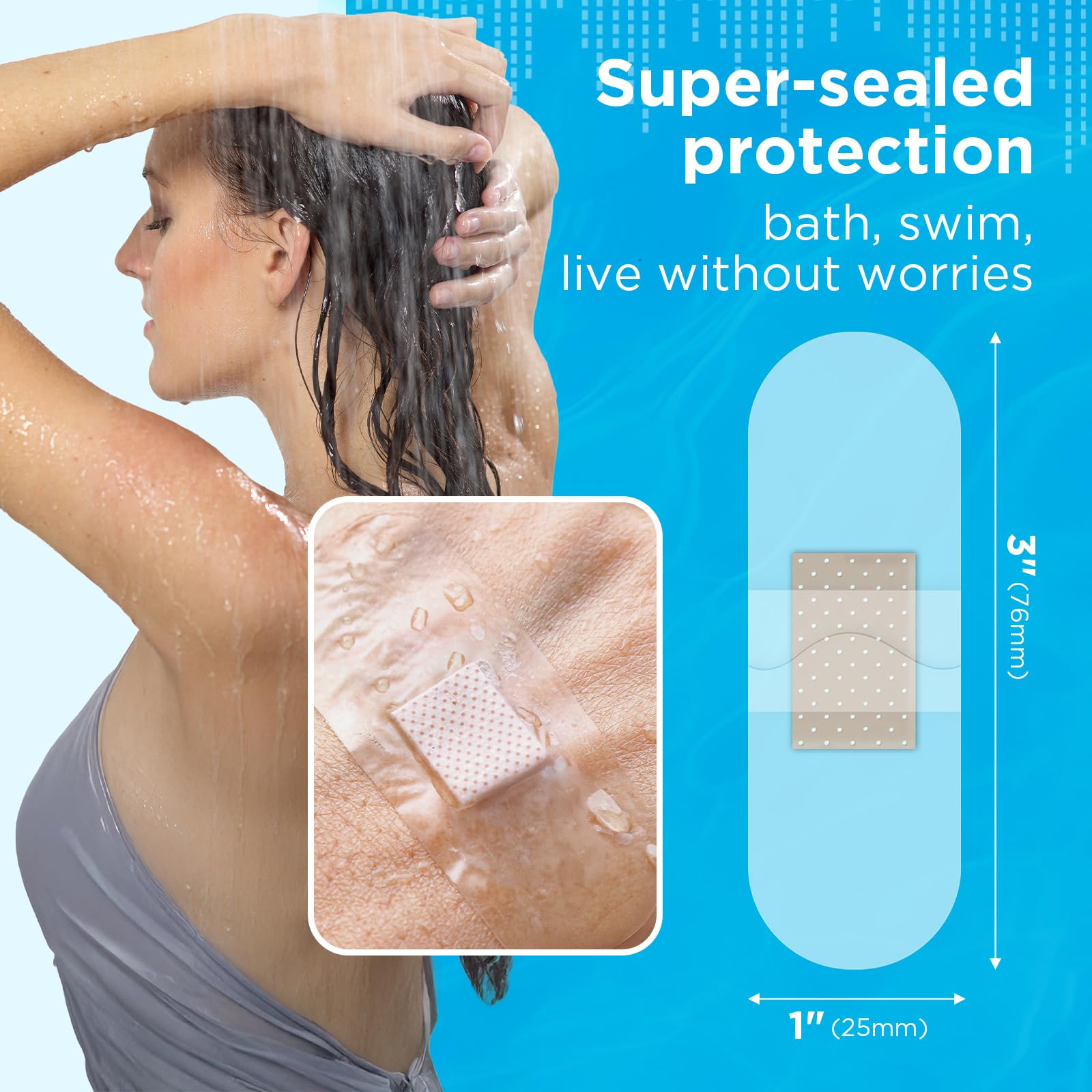 Ultra-thin breathable OK TAPE strips move with skin during daily activities