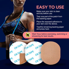 OK TAPE parches CGM fácil de aplicar, sin irritación.