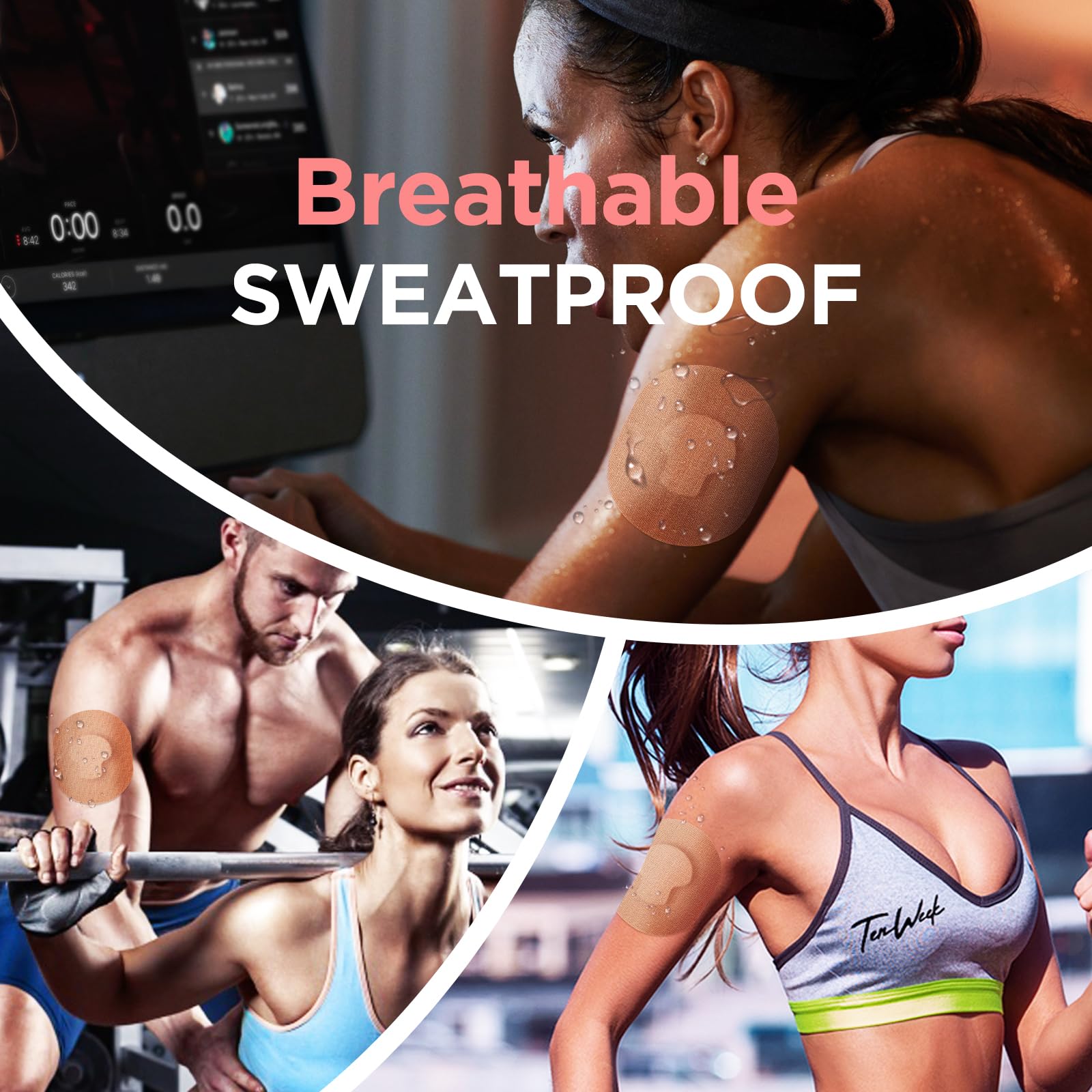 OK TAPE parches CGM resistentes al agua para entrenamientos intensos.
