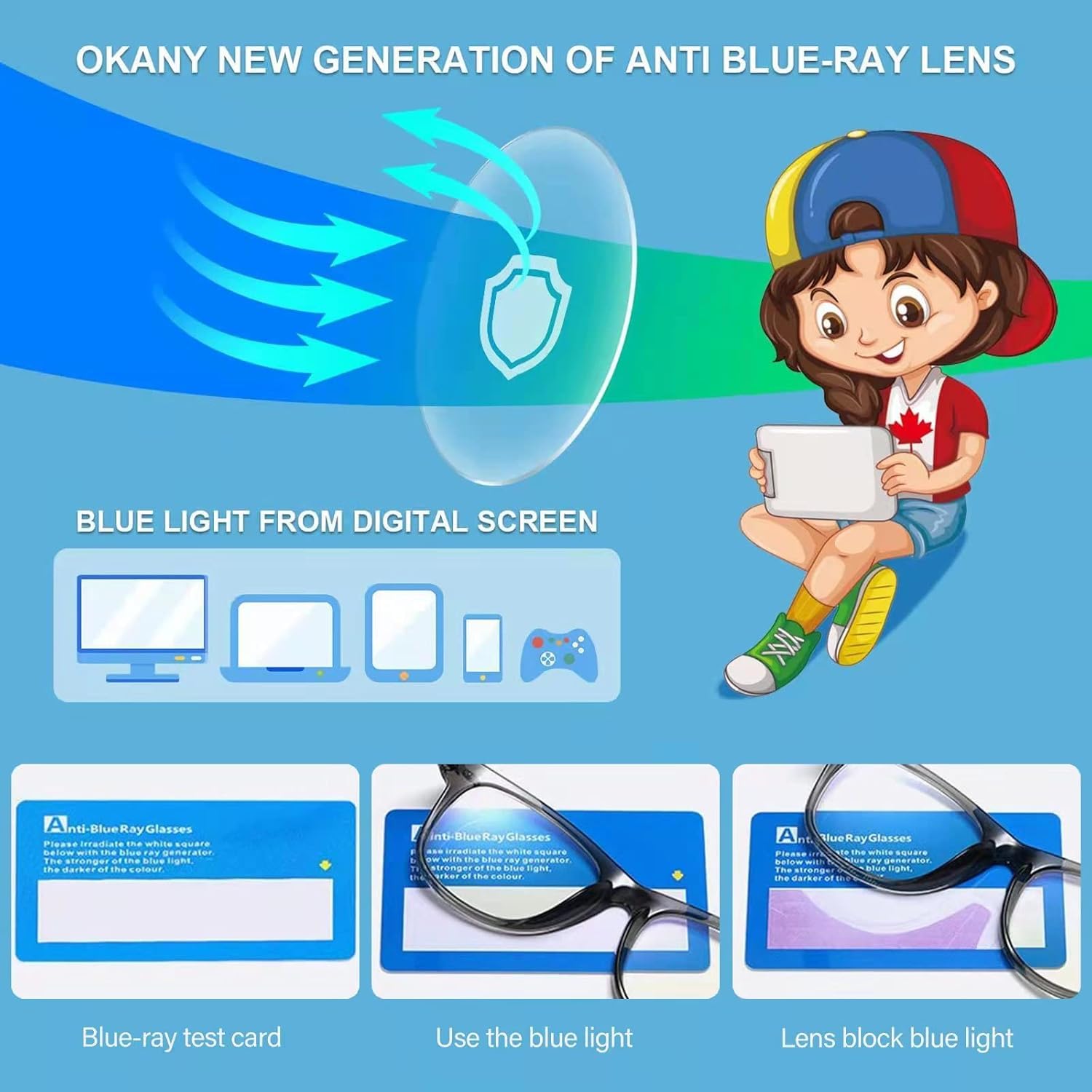Okany extremos de silicona para niños, ajuste cómodo y seguro.