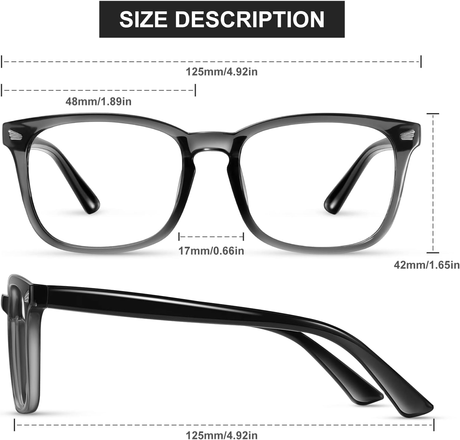 Okany gafas luz azul para niños transparentes, reduce deslumbramiento y fatiga visual.