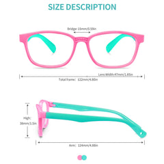 Okany gafas de luz azul para niños, color transparente azul, protección para pantallas