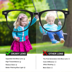 Okany gafas para niños uso diario negro ligero y cómodo