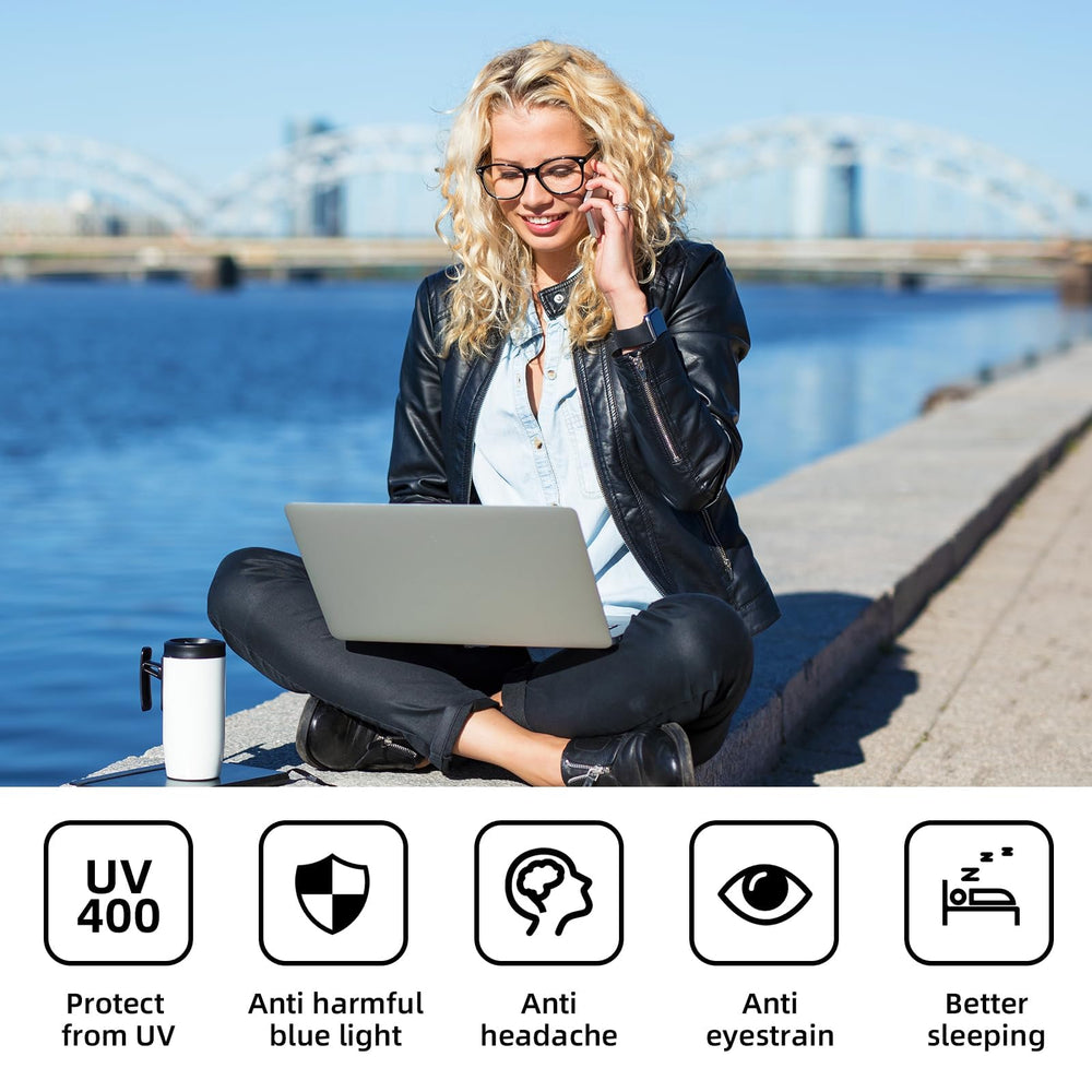 Okany protección UV-400 y bloqueo de luz azul para ojos protegidos