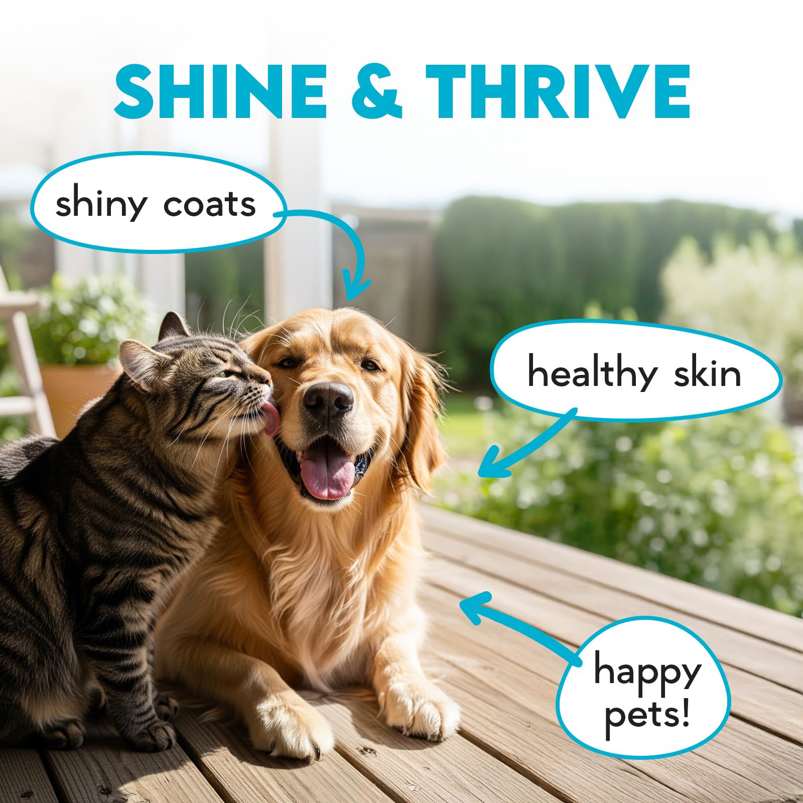 Label highlights EPA and DHA fatty acids for canine health.