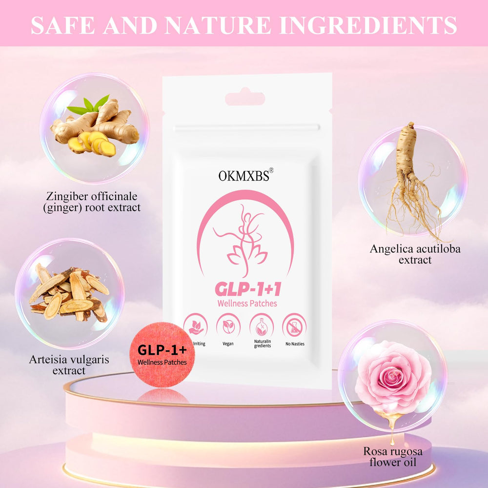 OKMXBS GLP-1 Patch demonstrates easy peel and stick application.