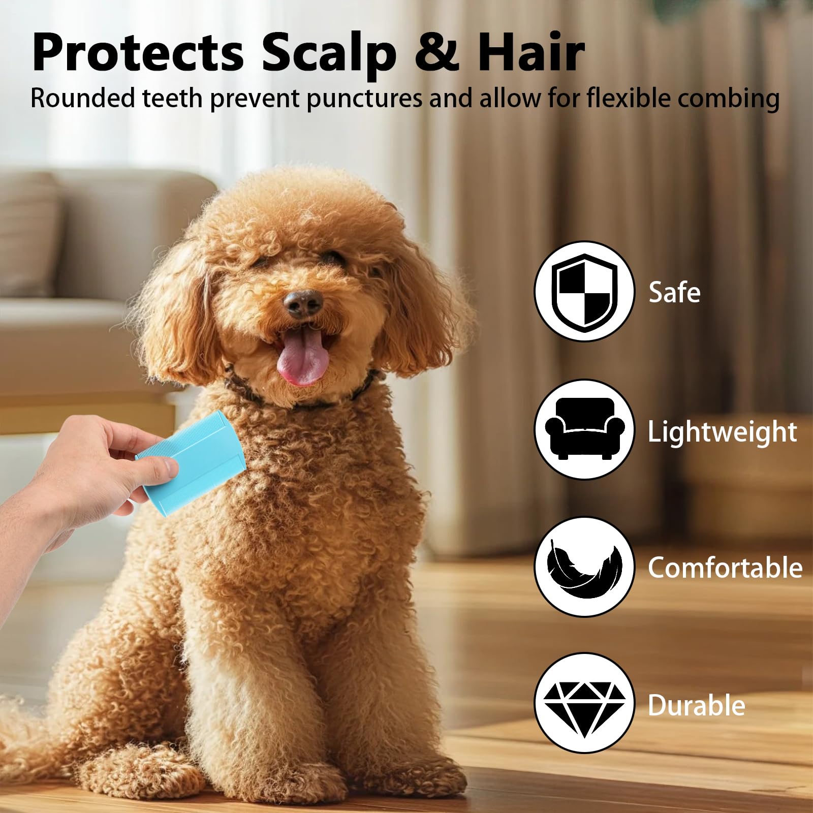 Okxiri easy-clean lice comb for quick rinse and dry after use