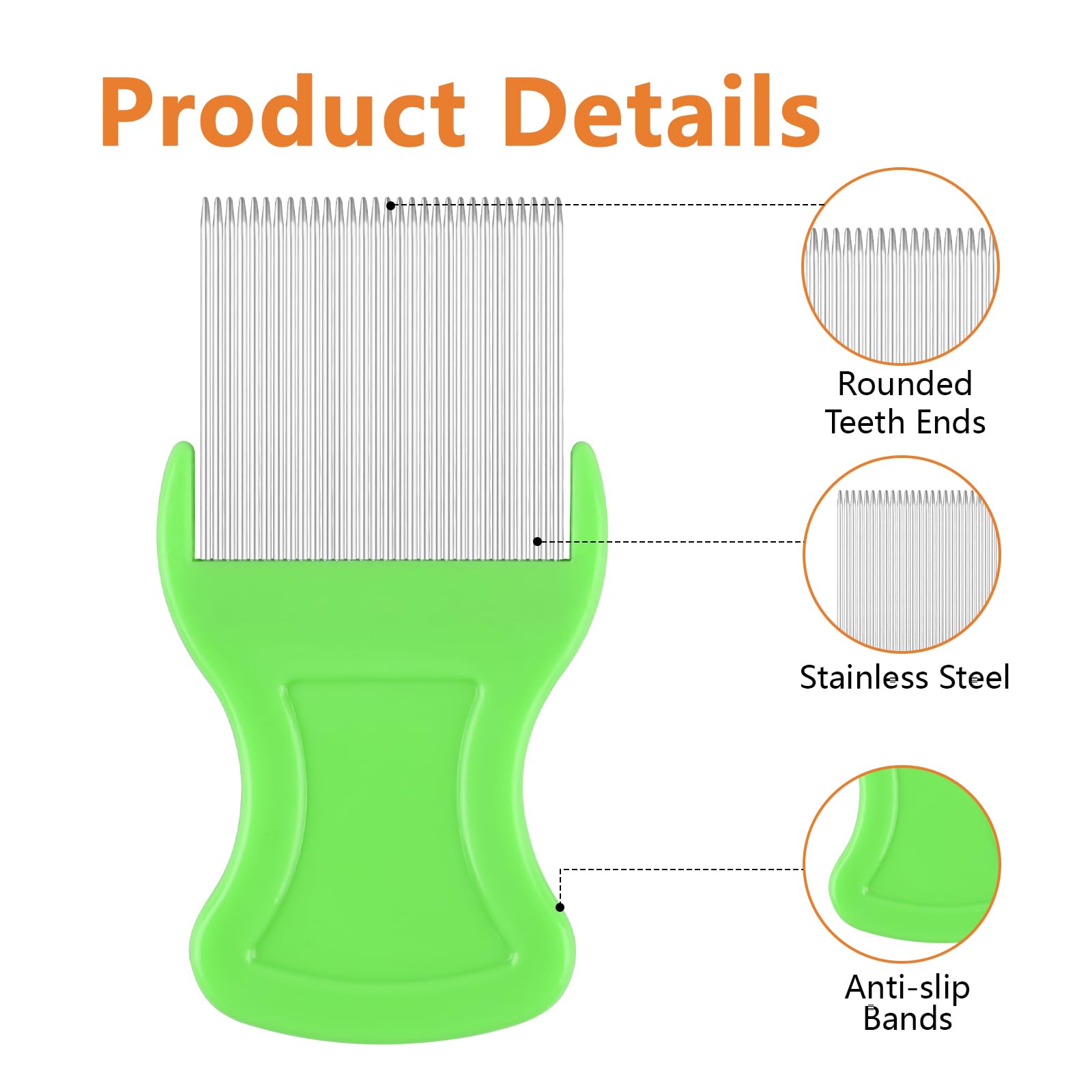 Okxiri nit comb for kids with rounded tips for comfort