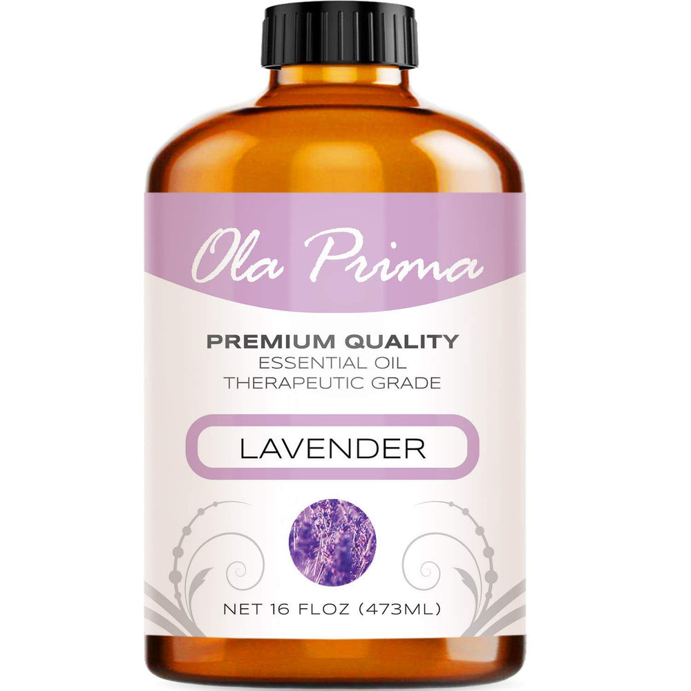 Ola Prima lavender oil 16oz bulk bottle for diffusers and blends.