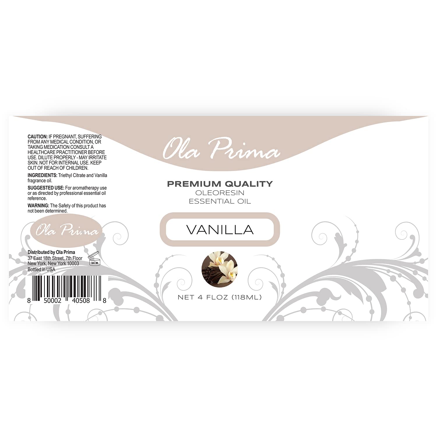 Vanilla aroma diffusing in Ola Prima diffuser for a warm room ambience.