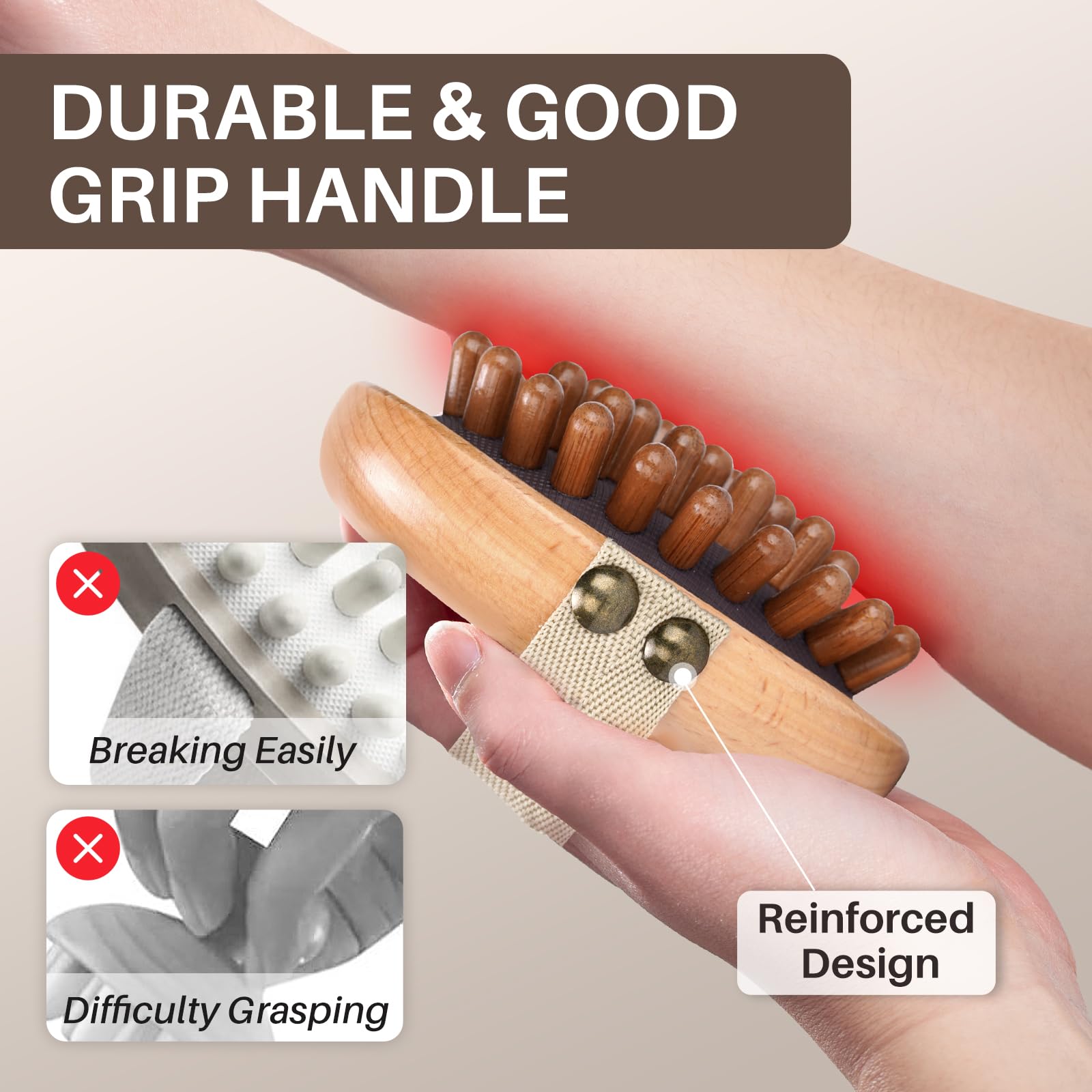 Olaemuo non-slip cotton strap keeps grip secure during massage sessions