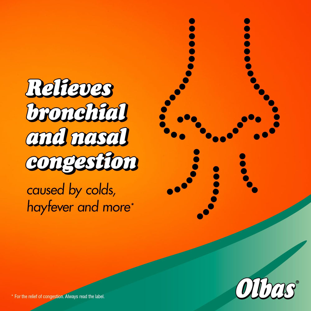 OLBAS Olbas Oil on a handkerchief for quick congestion relief.