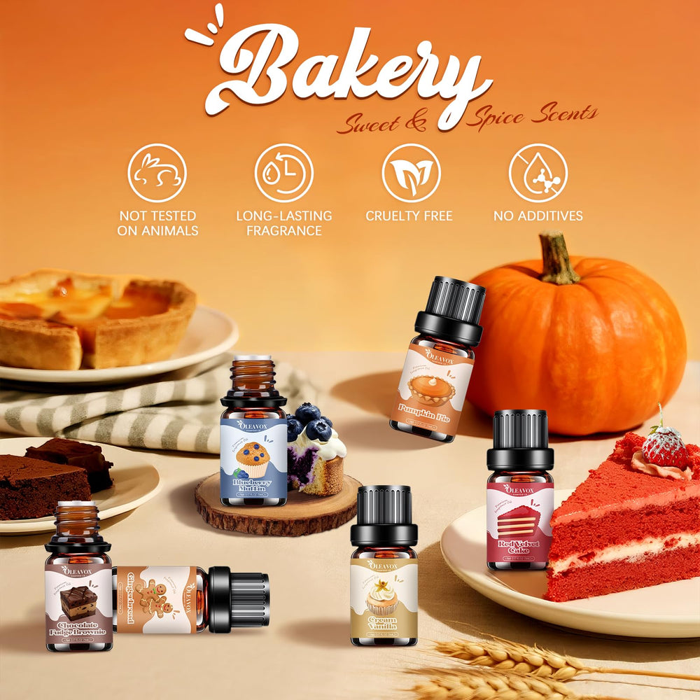 OleaVox conjunto de aceites: estuche regalo elegante para aromas de panaderia