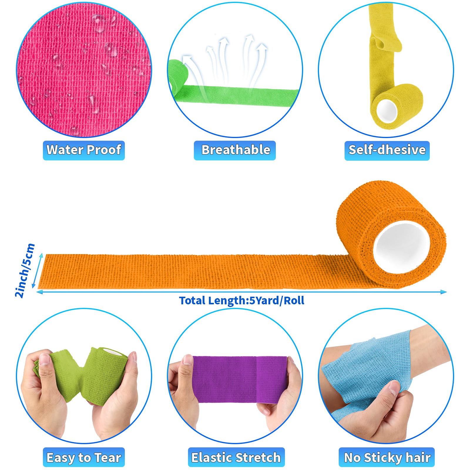 Oleitodh elastic wrap supports joints during sports and rehabilitation.