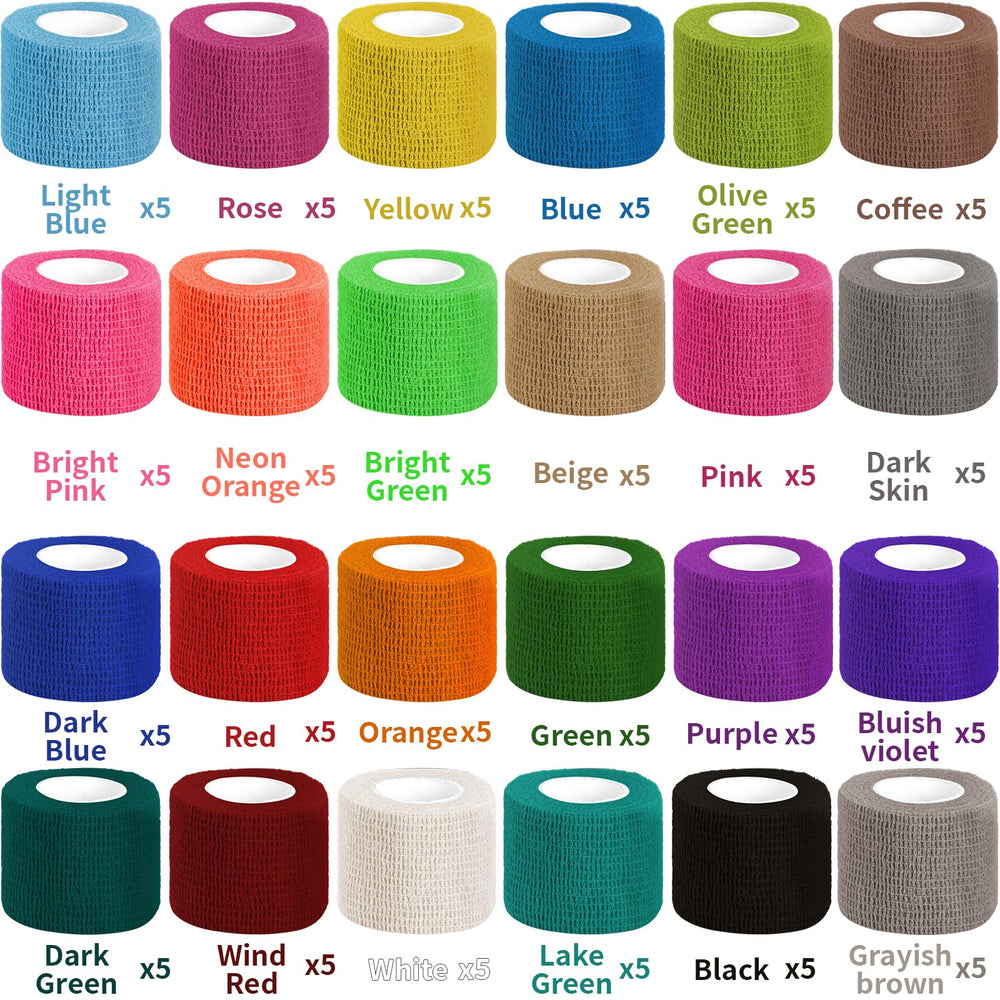 Oleitodh self-adherent bandage wrap stays in place with breathable comfort.