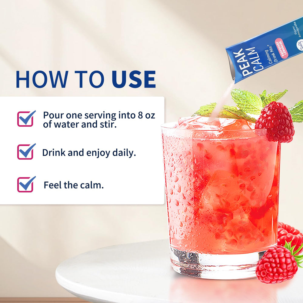 OLELON Peak Calm single-serve stick pack close-up