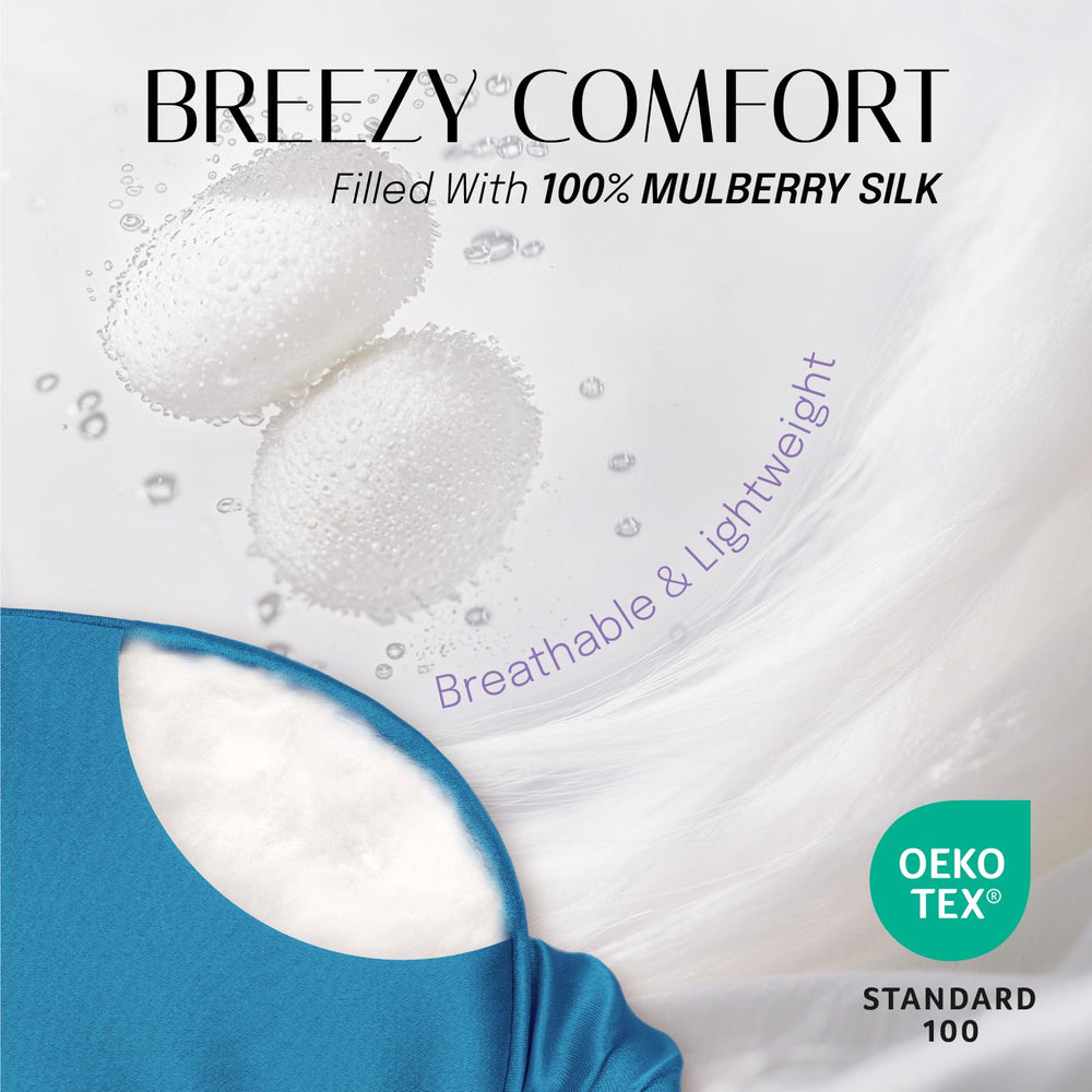 OLESILK double-layer silk filling close-up highlighting softness.