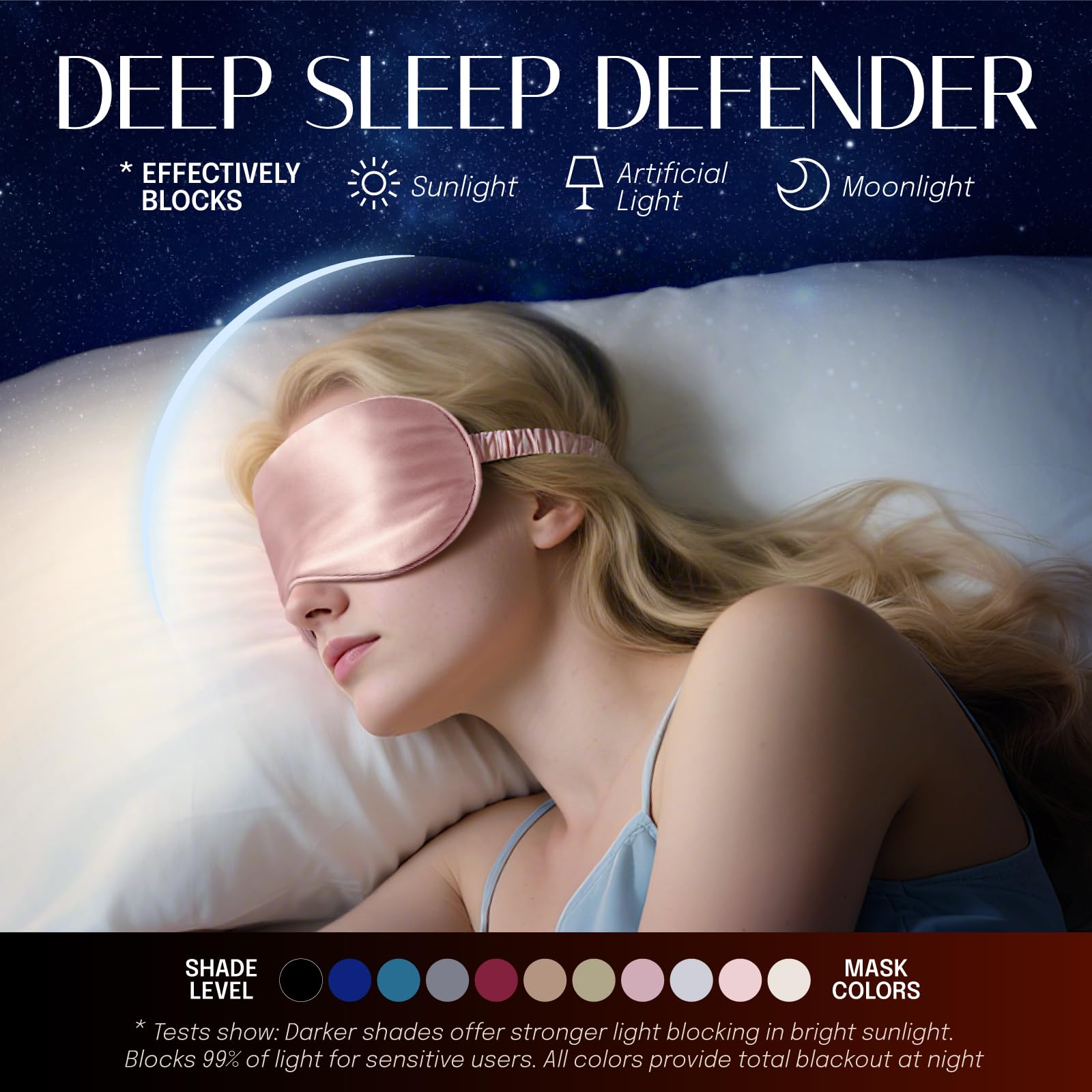 OLESILK ear plugs included for quieter, deeper rests.