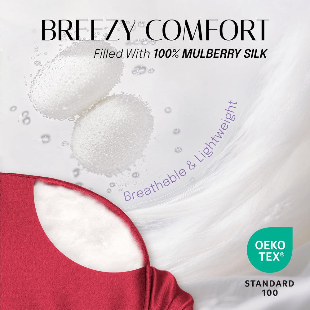 OLESILK elastic-strap eye mask ensures secure, comfortable fit.