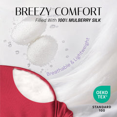 OLESILK elastic-strap eye mask ensures secure, comfortable fit.