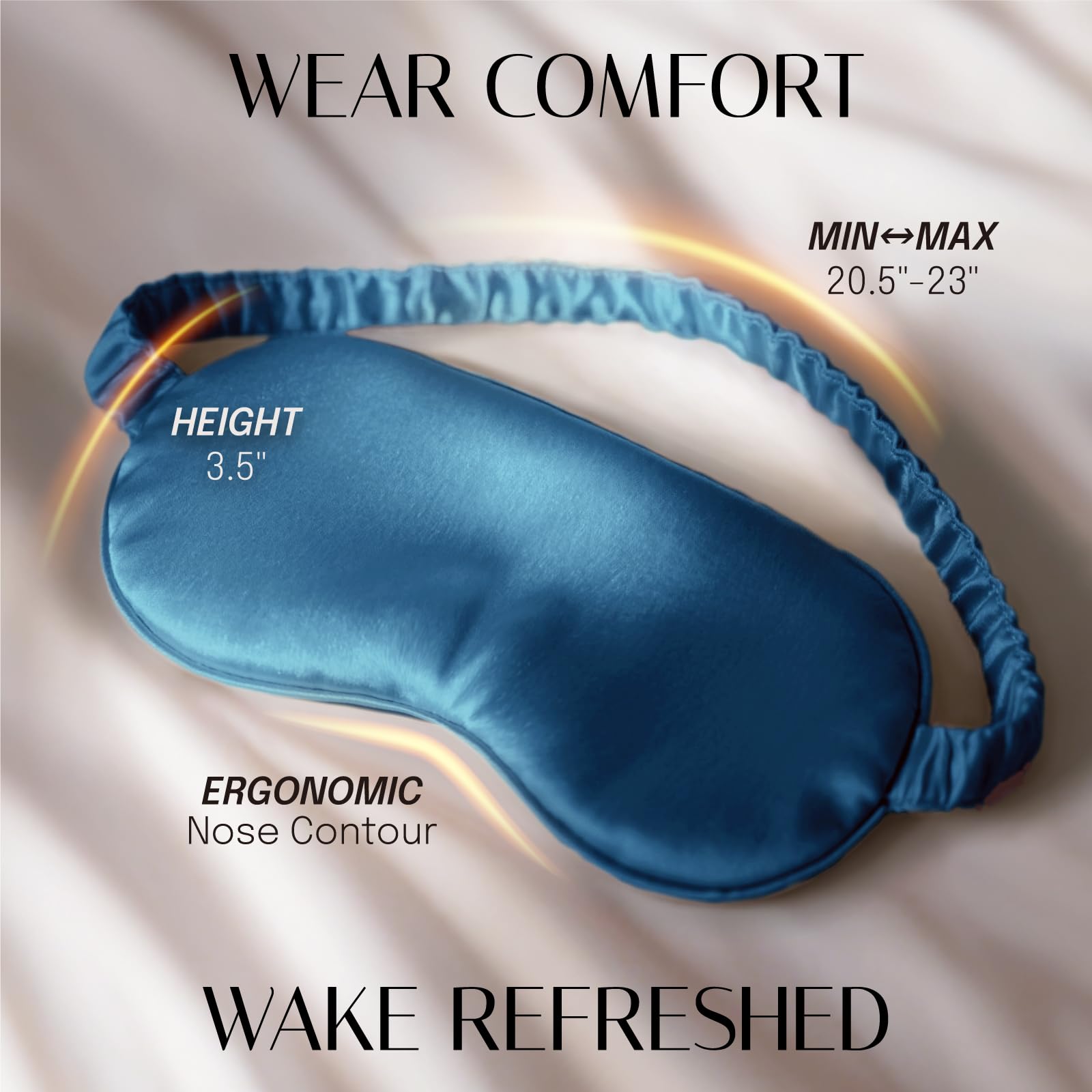 OLESILK silk mask on pillow for night rest.