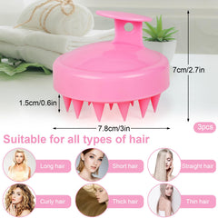 Oligei pink shampoo brush for comfortable scalp cleansing