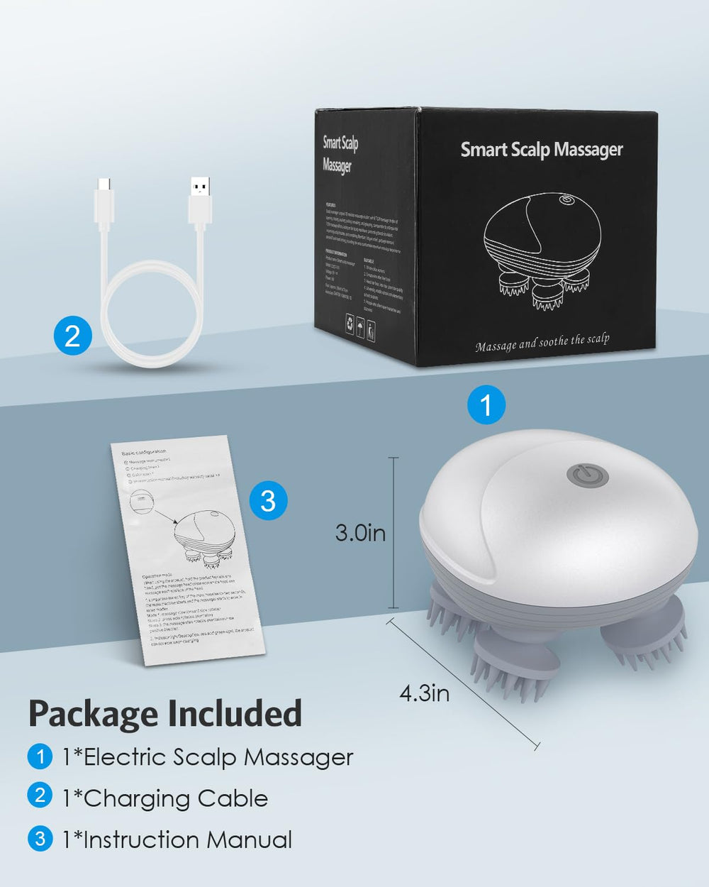 Olipiter compact massage device fits in a bag for travel