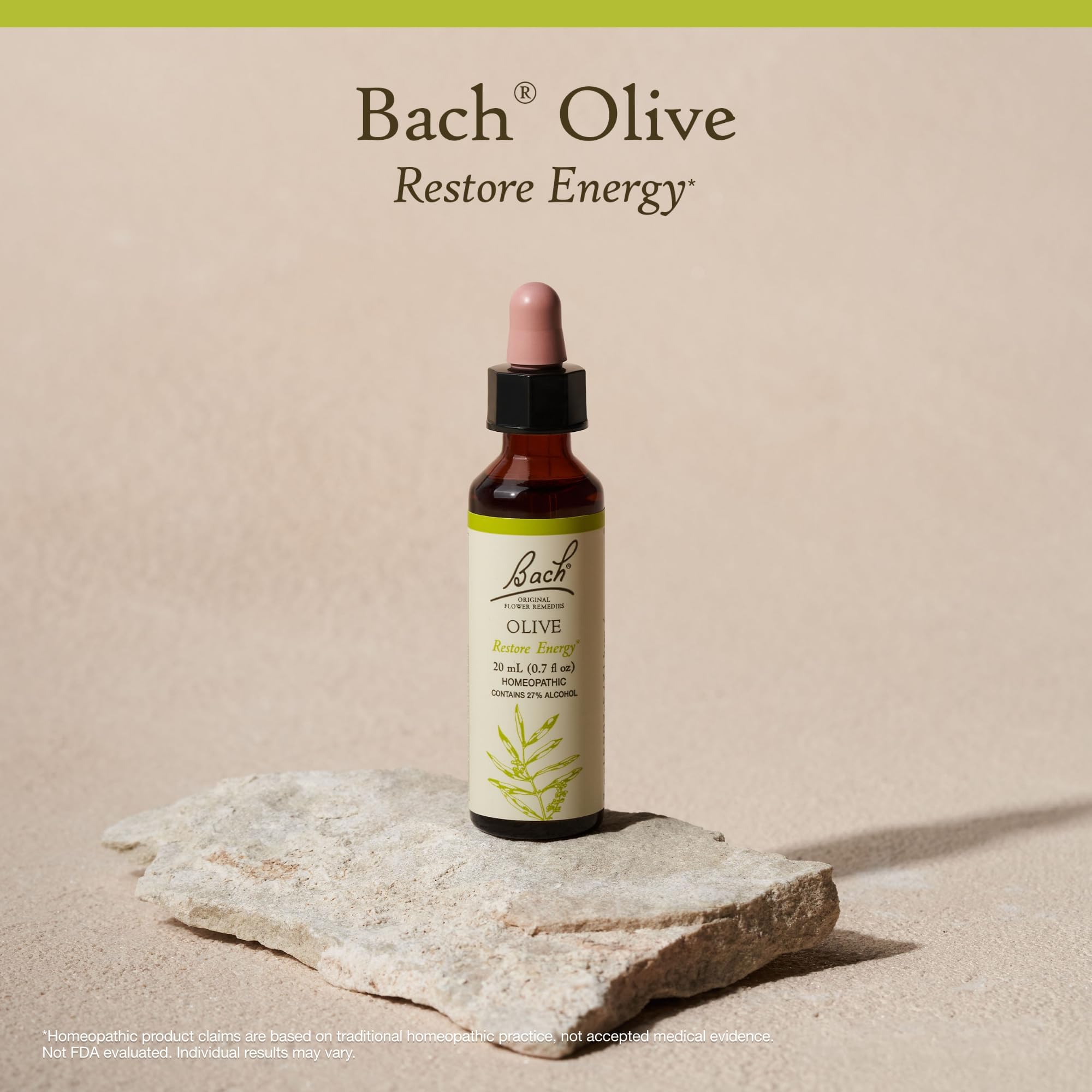 Olive drops added to water for subtle mood support