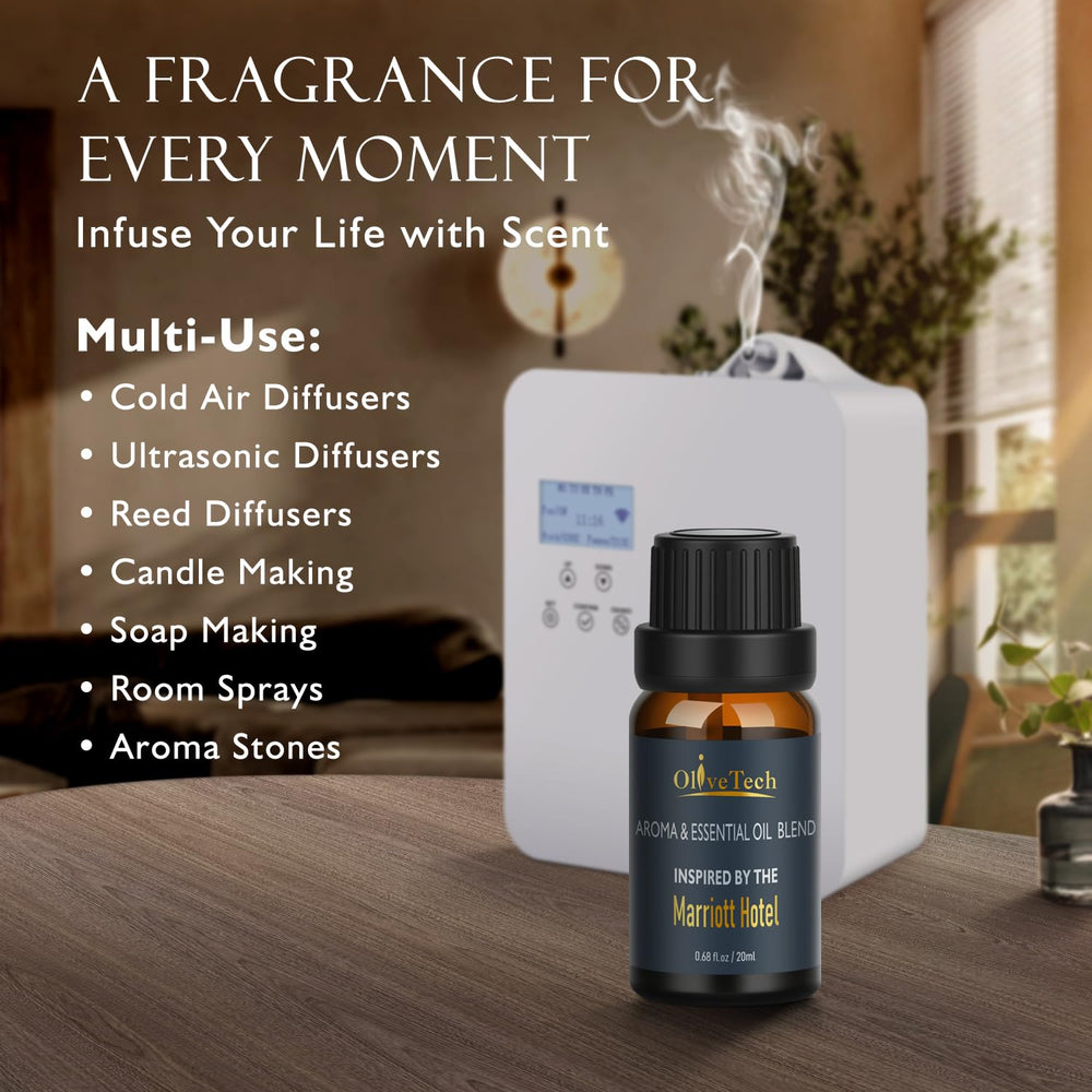 OliveTech green citrus and grapefruit aroma brightens spaces.