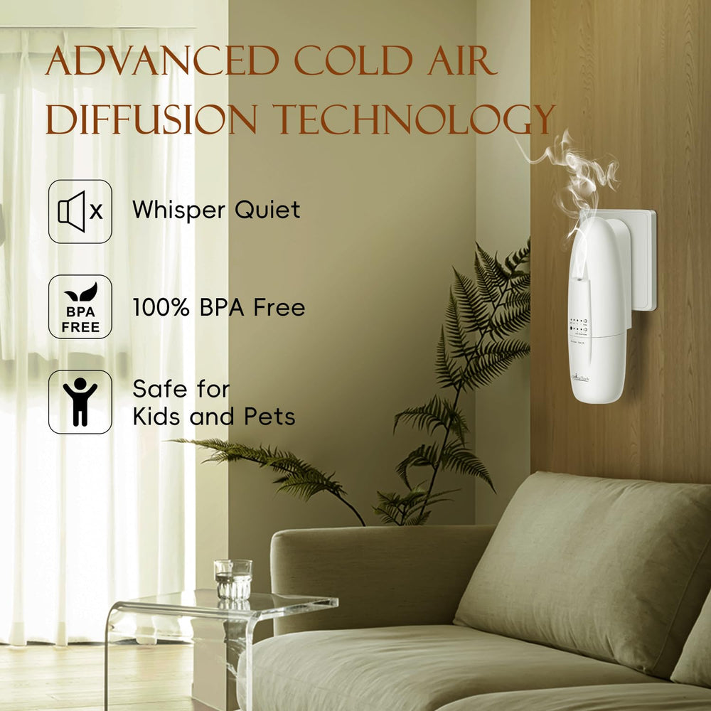 OliveTech diffuser in office delivers discreet, continuous aroma.