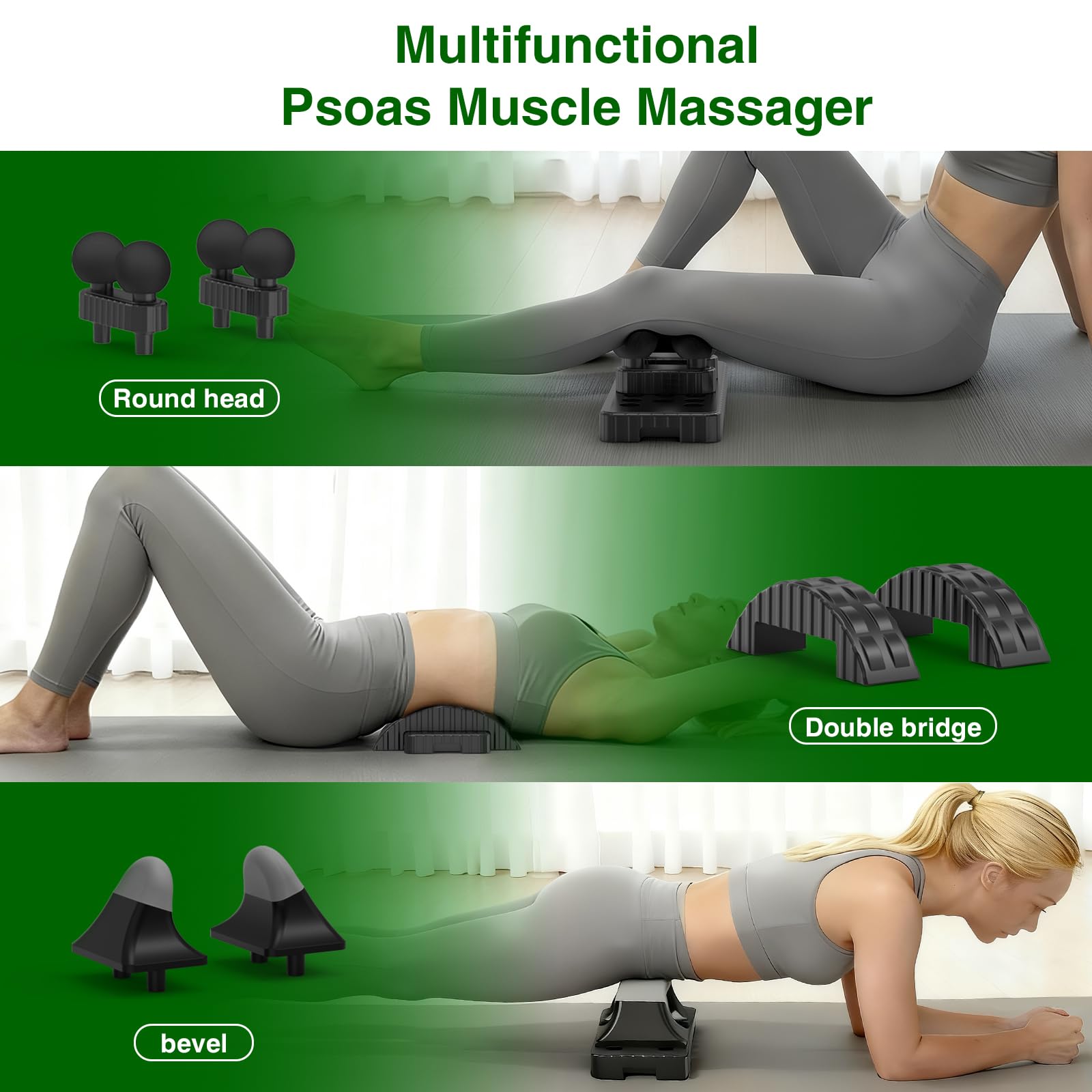 Olixie Psoas Release Tool in-use showing therapist-grade pressure application