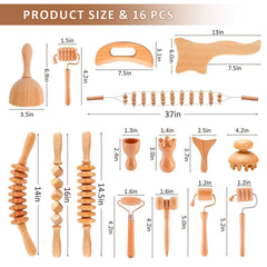 Ollixtec wooden gua sha facial roller for facial fascia release and soothing massage.
