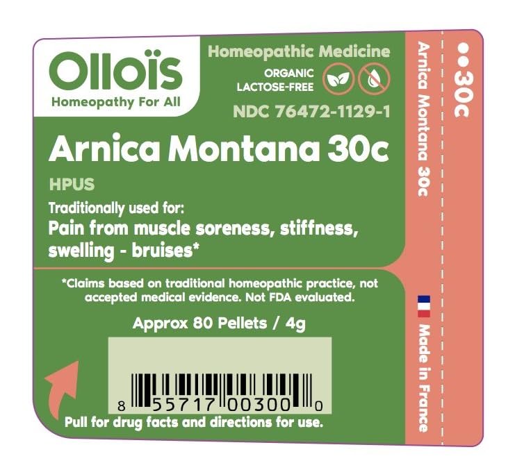 OLLOÏS Arnica Montana pellets dissolving under the tongue for relief.
