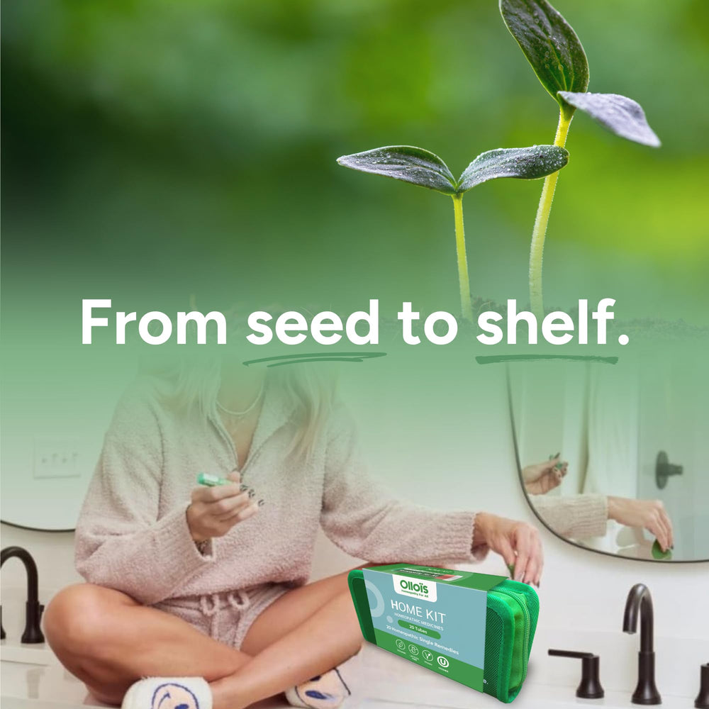 OLLOÏS lactose-free and gluten-free label communicates allergen-aware, plant-based homeopathy
