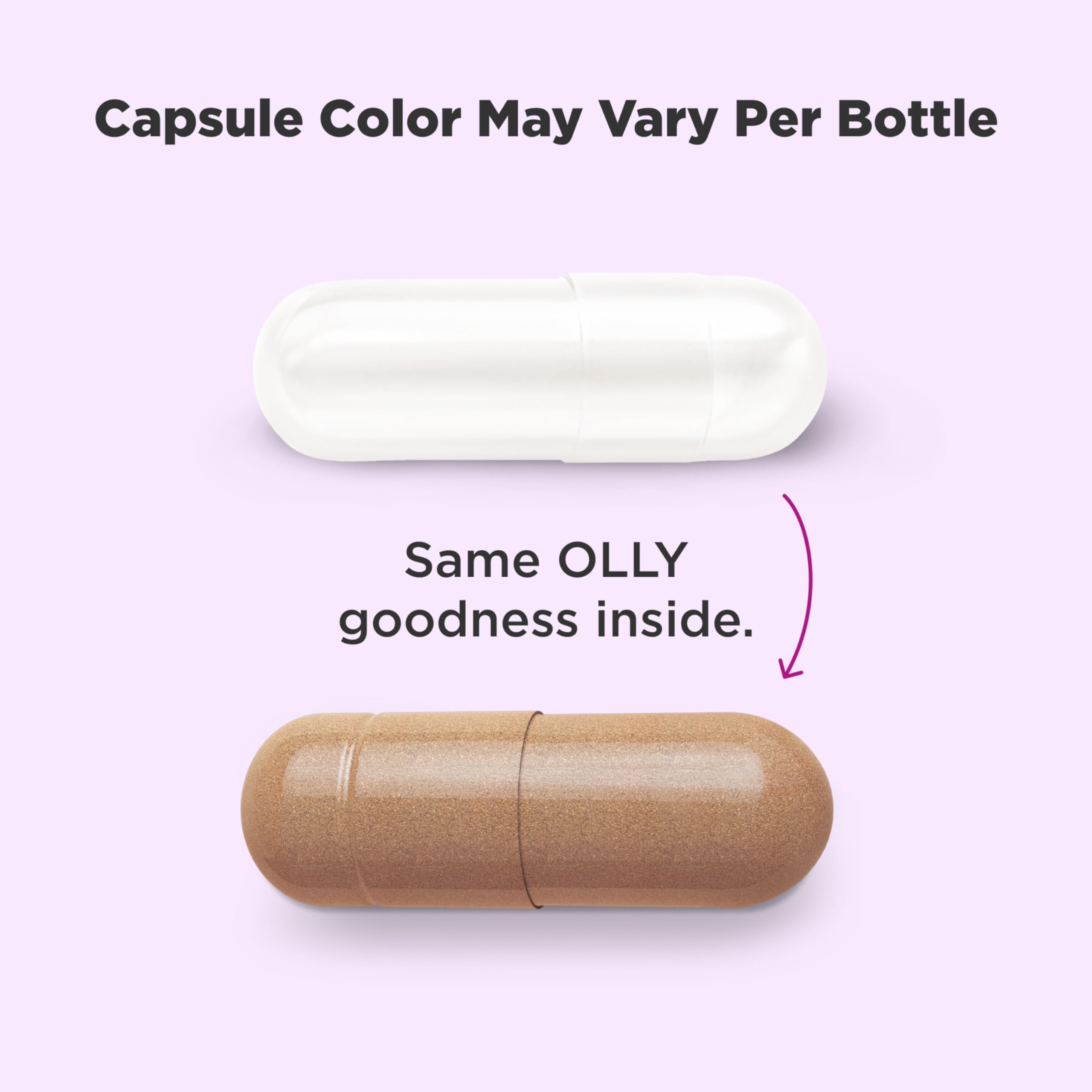 OLLY Combat Cravings capsules pour illustrating easy daily intake for cravings support.