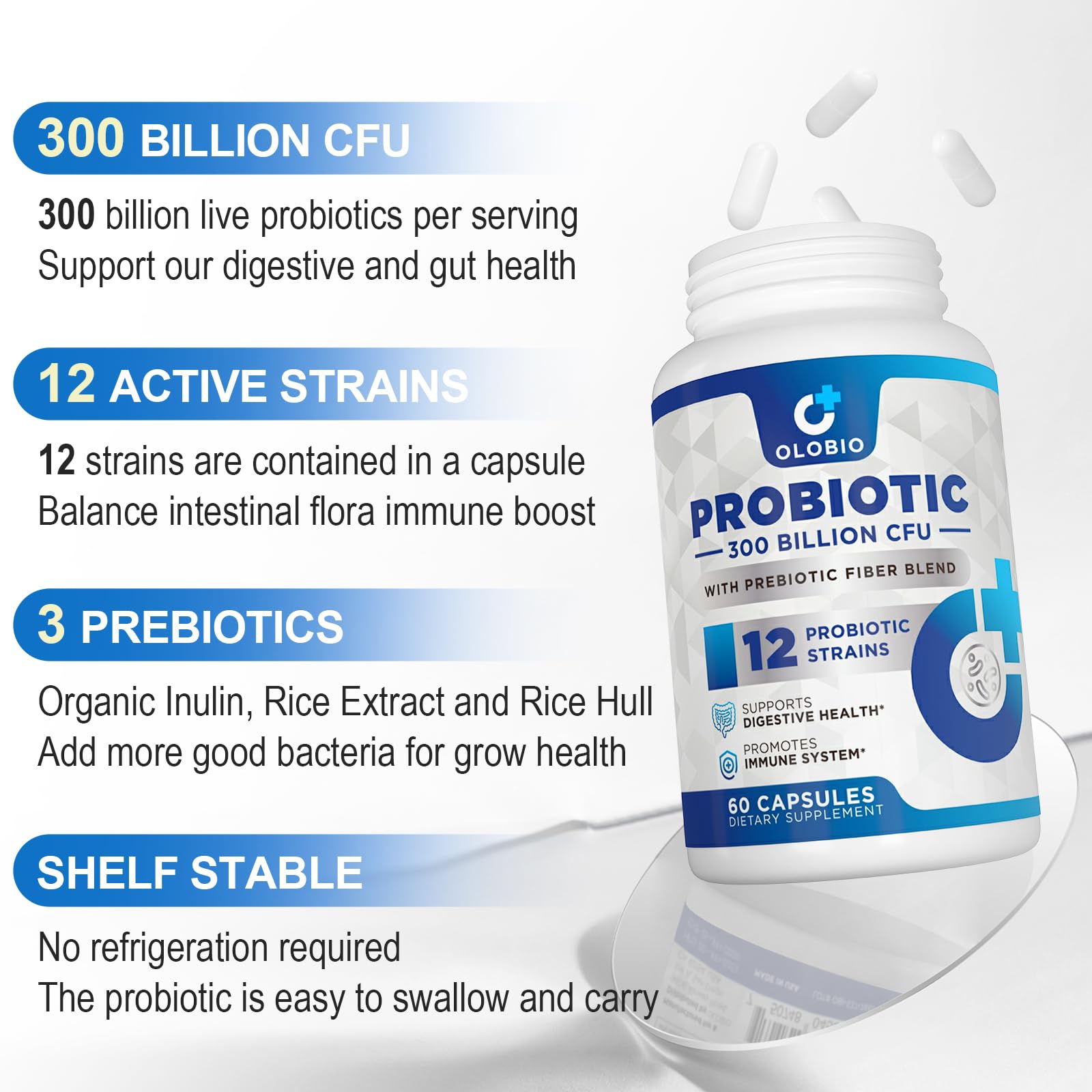 OLOBIO organic Jerusalem artichoke inulin prebiotic visual for gut support.