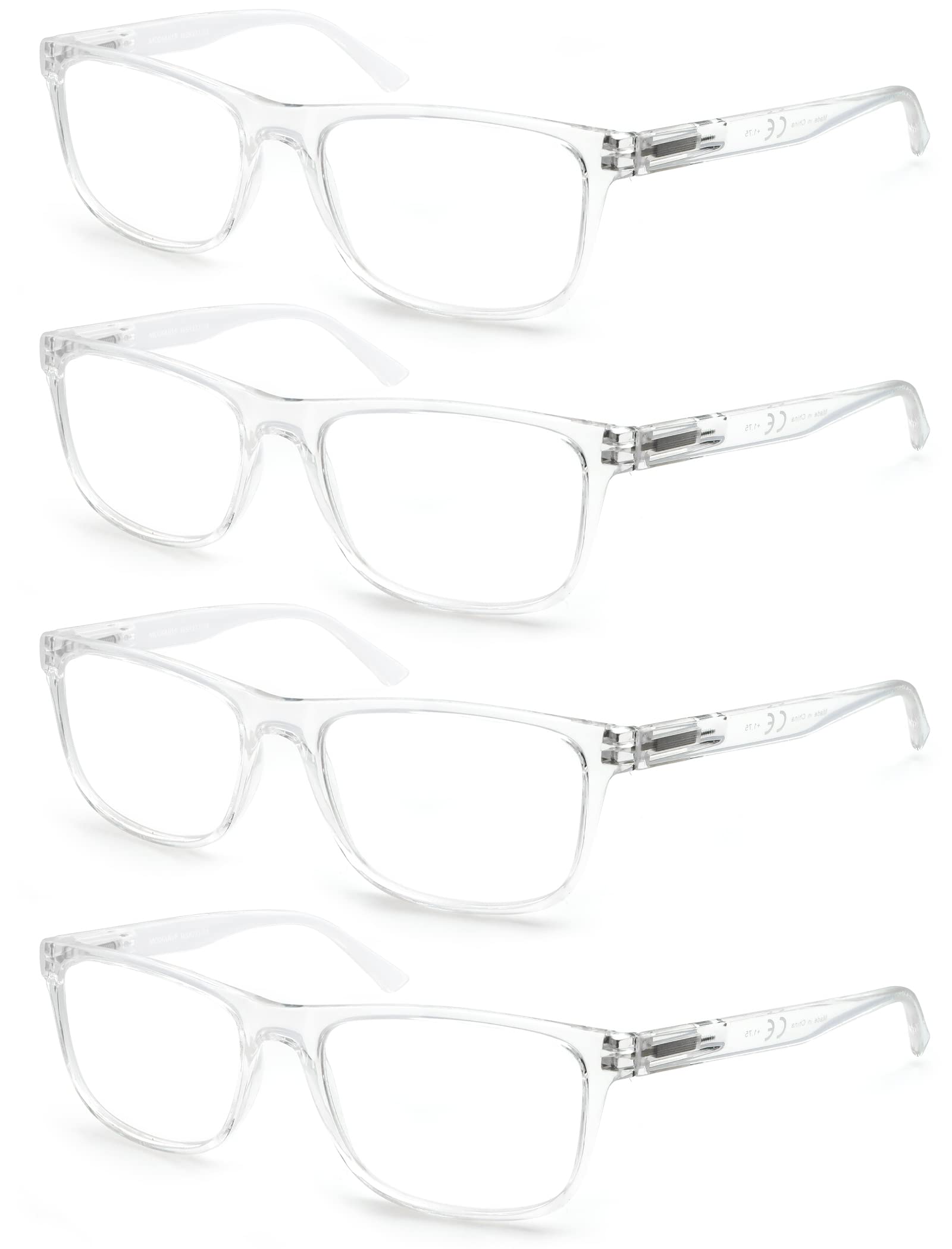 OLOMEE large reading glasses pack with four pairs for home, office, or car.