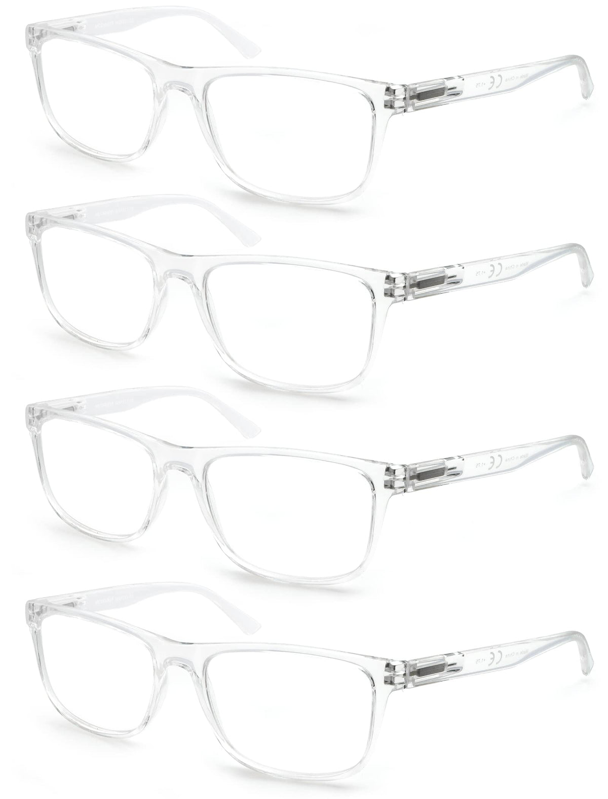 OLOMEE large reading glasses pack with four pairs for home, office, or car.