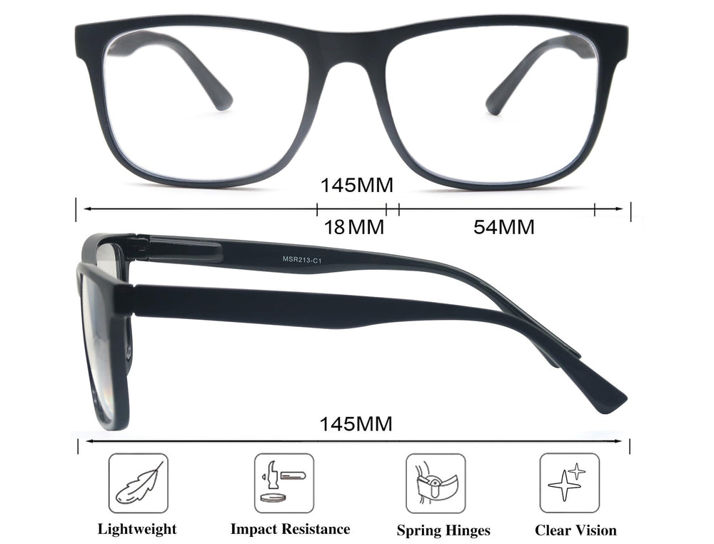OLOMEE lightweight readers offer comfort for extended use throughout the day.