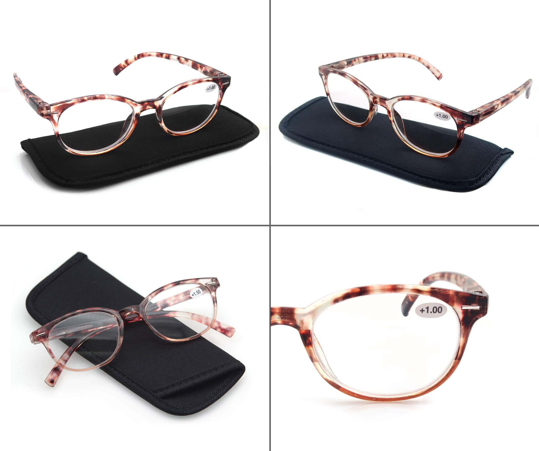 OLOMEE magnification options range from +0.50 to +5.00 for reading needs.